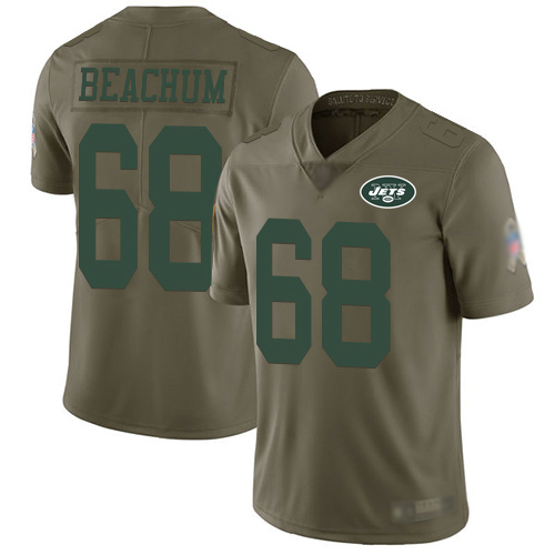 New York Jets Limited Olive Youth Kelvin Beachum Jersey NFL Football #68 2017 Salute to Service